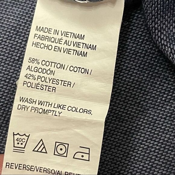 Van Heusen Navy Blue Checkered Polo Shirt Size XL - Picture 3 of 7